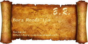 Borz Rozália névjegykártya