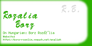 rozalia borz business card